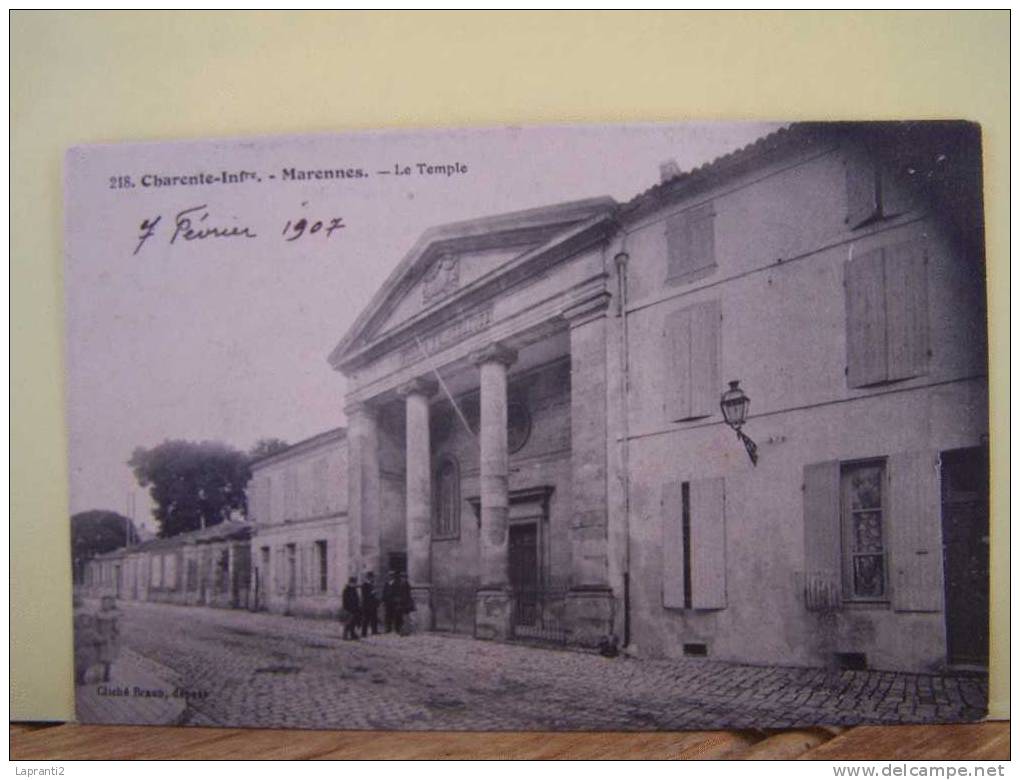 MARENNES (CHARENTE MARITIME) LA RELIGION.  LE TEMPLE. - Marennes