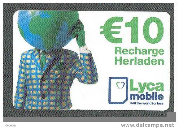 BELGIE  1 TELEFOONKAART LYCAMOBILE - Sans Puce