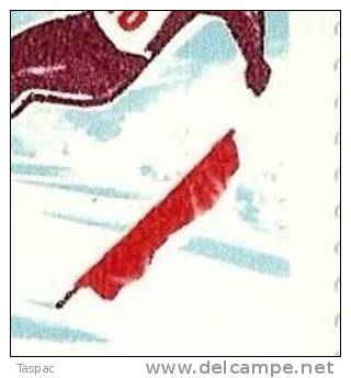 Russia 1966 Mi# 3195 Sheet With Plate Error Pos. 12 - Skiing - Errors & Oddities