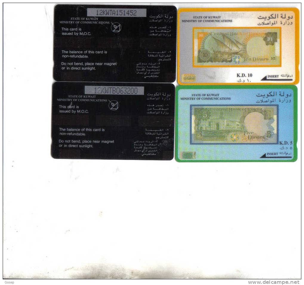 Kuwait-number(10-11)-out Side Black-used Card+1 Card Prepiad Free - Koweït