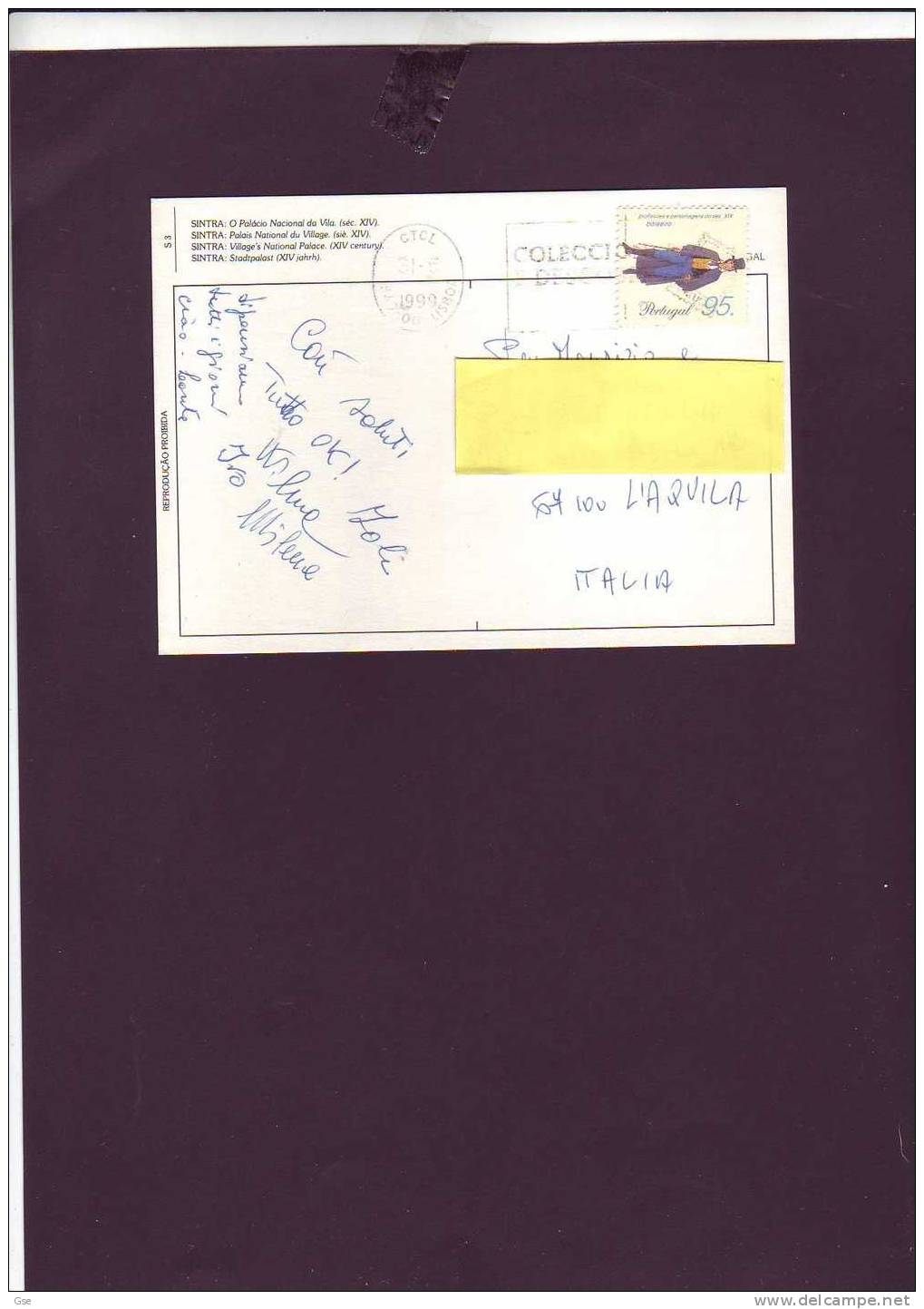 PORTOGALLO  1999 - Yvert  2302 -  Cartolina - Lettres & Documents