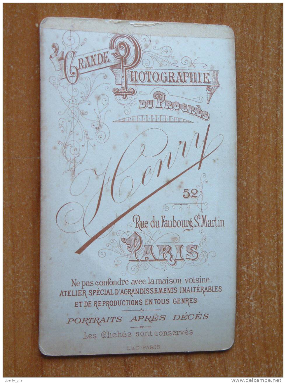 OUDERE DAME / FEMME ( CDV - Photo HENRY - PARIS ) / See Photo For Details !! - Non Classés