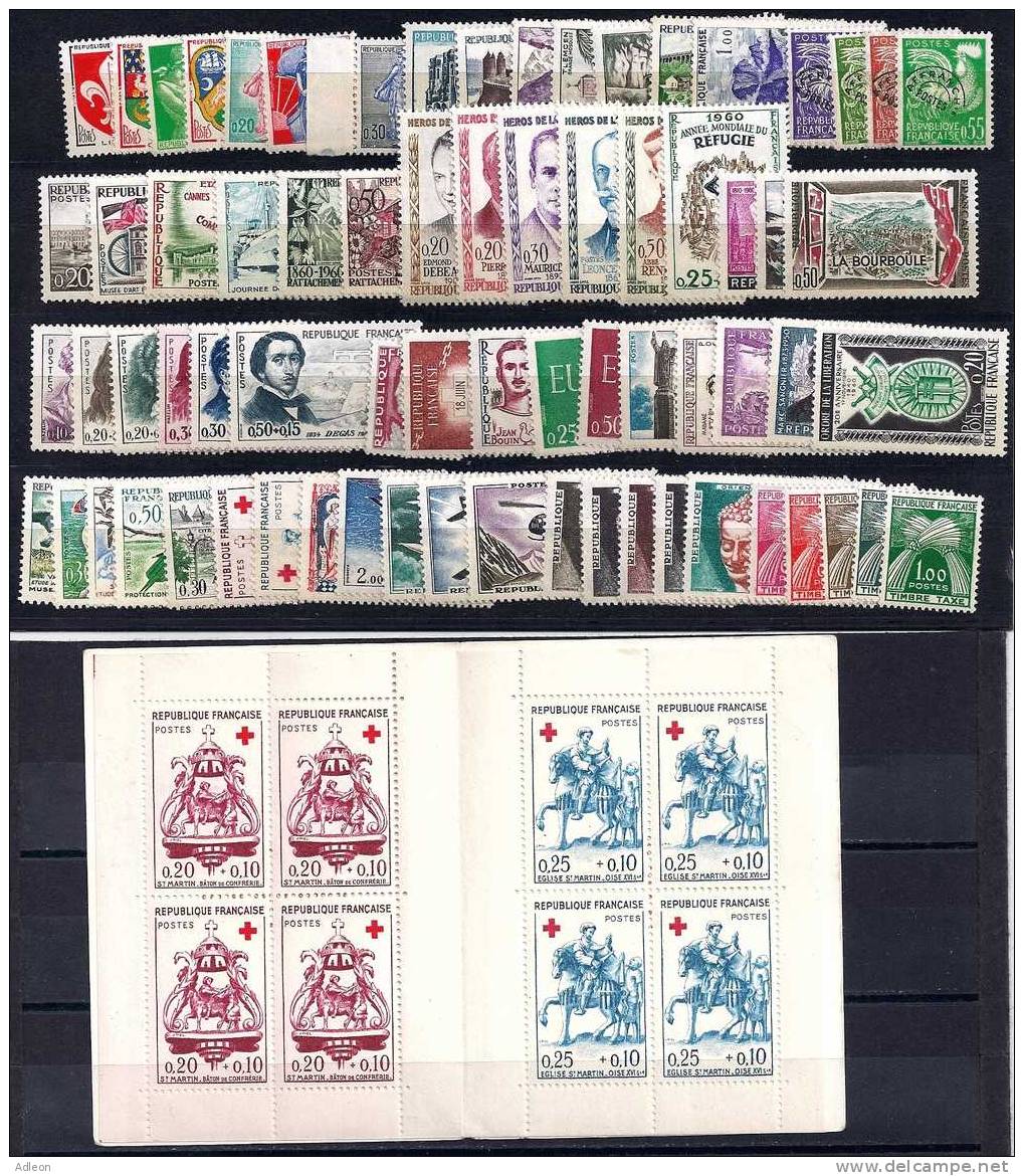 France-ULTRA COMPLETE 1960 ** Avec Aérienne, Préos, Service, Taxe Et Carnet Croix-Rouge - 1960-1969