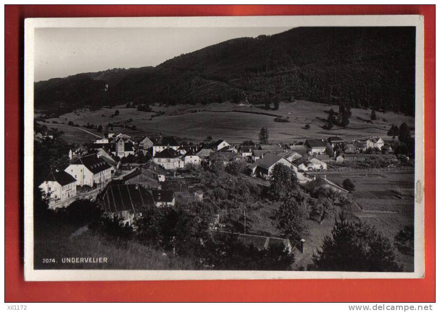 L365 Undervelier, Vue Générale. Cachet Undervelier 1942 Vers Bienne. - Undervelier