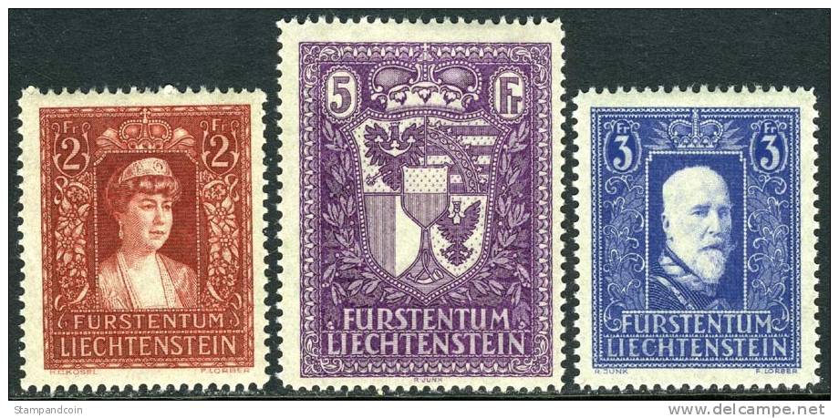 Liechtenstein Michel #140-42 Mint Hinged Set From 1935 - Ongebruikt