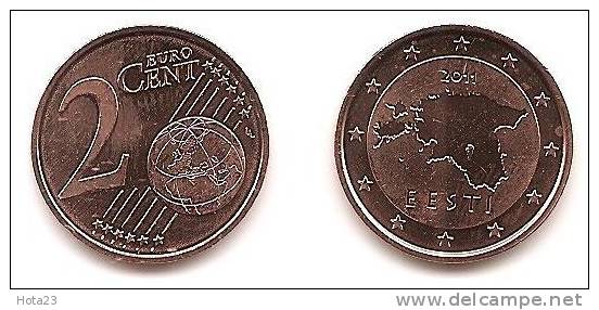 Estonia 2011 EURO Coin 2 Cent  From Mint Roll - Estonie