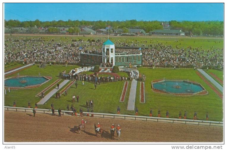 Churchill Downs Horse Race Racing Track, Louisville KY Kentucky On C1960s Vintage Postcard - Hippisme