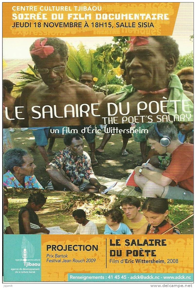 Nouvelle Calédonie - Centre Culturel TJIBAOU - Publicité De Spectacle/Conférence Sur Carte Postale Neuve (**) TB - Nouvelle-Calédonie