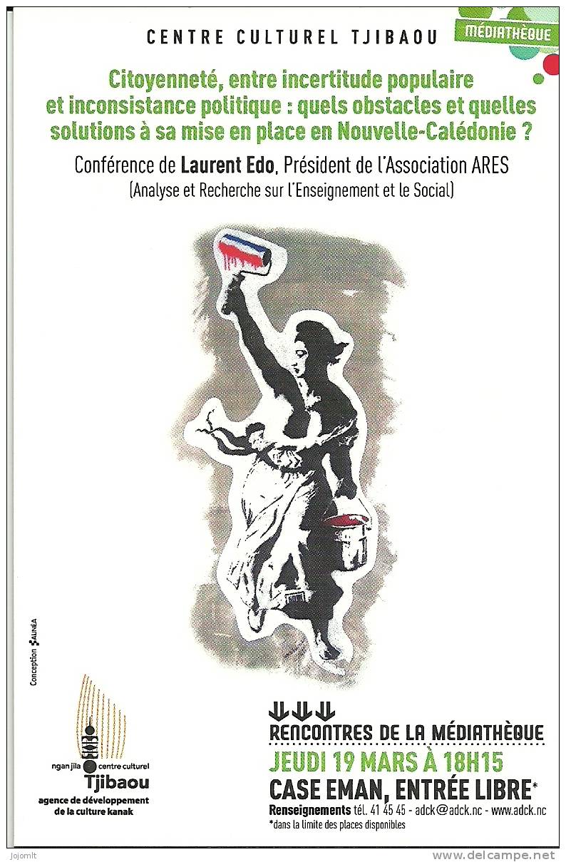 Nouvelle Calédonie - Centre Culturel TJIBAOU - Publicité De Spectacle/Conférence Sur Carte Postale Neuve (**) TB - New Caledonia
