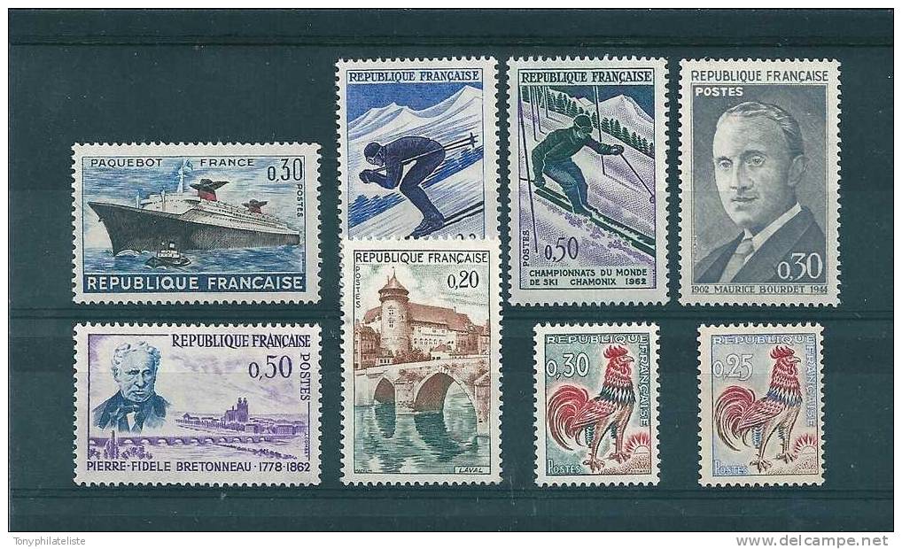 France Timbres De 1962 Neufs **  N°1325 A 1331A - Neufs