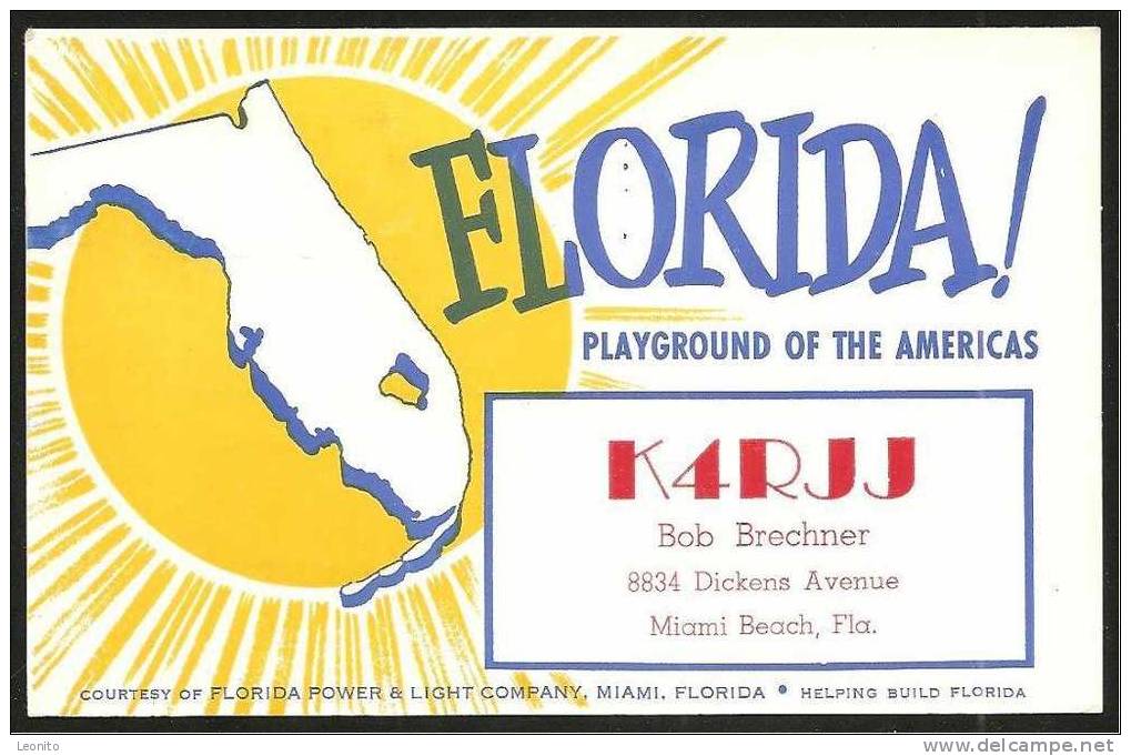 Miami Beach Florida Radio K4RJJ 1958 - Miami Beach