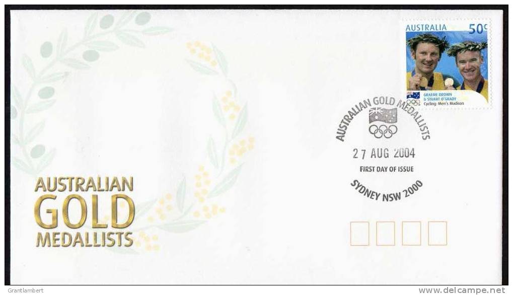 Australia 2004 Olympics Gold Medallists 50c Cycling - Men's Madison FDC - FDC