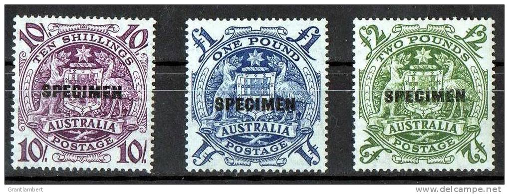 Australia 1948 Commonwealth Coat Of Arms Specimen Set Mint   SG 224bs-224ds -  See 2nd Scan - Used Stamps