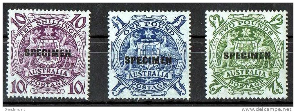 Australia 1948 Commonwealth Coat Of Arms Specimen Set Mint   SG 224bs-224ds -  See 2nd Scan - Oblitérés