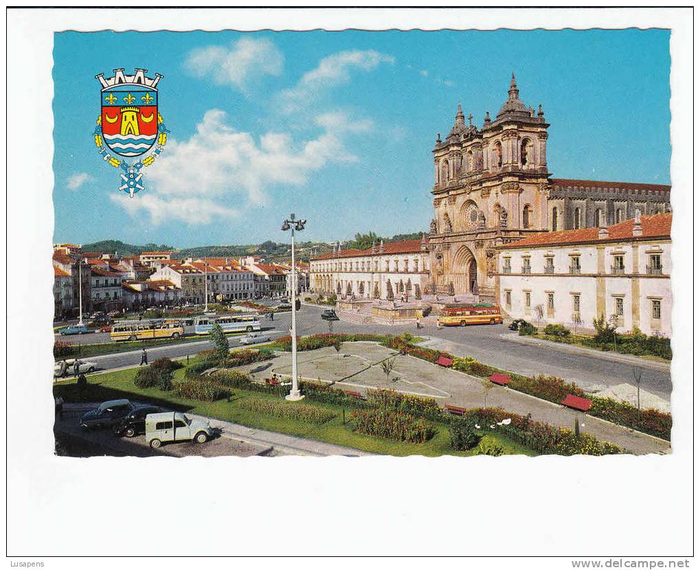 Portugal Cor 11850 – ALCOBAÇA - MOSTEIRO - OLD CARS AUTOMOBILES VOITURES OLD BUS - AUTOCARROS - Leiria