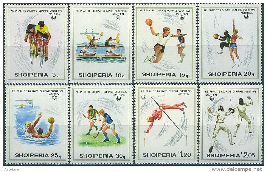 ALBANIA 1975, SUMMER OLYMPIC GAMES In MONTREAL, COMPLETE, PERFORATE, MNH SERIES With GOOD QUALITY, *** - Zomer 1976: Montreal