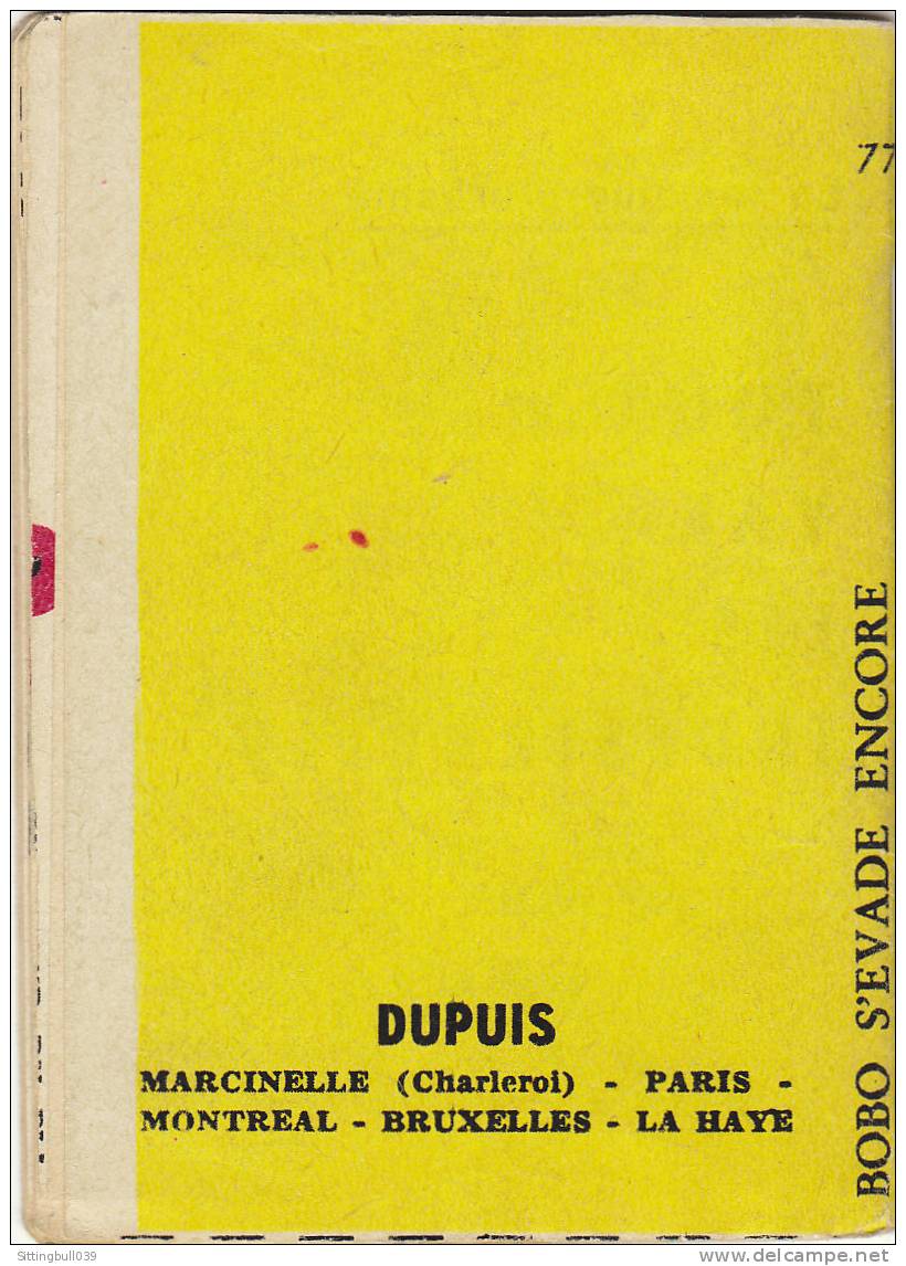 MINI-RECIT De SPIROU. N° 77. BOBO S'évade Encore. DELIÈGE - ROSY. 1961. Dupuis Marcinelle. - Spirou Magazine