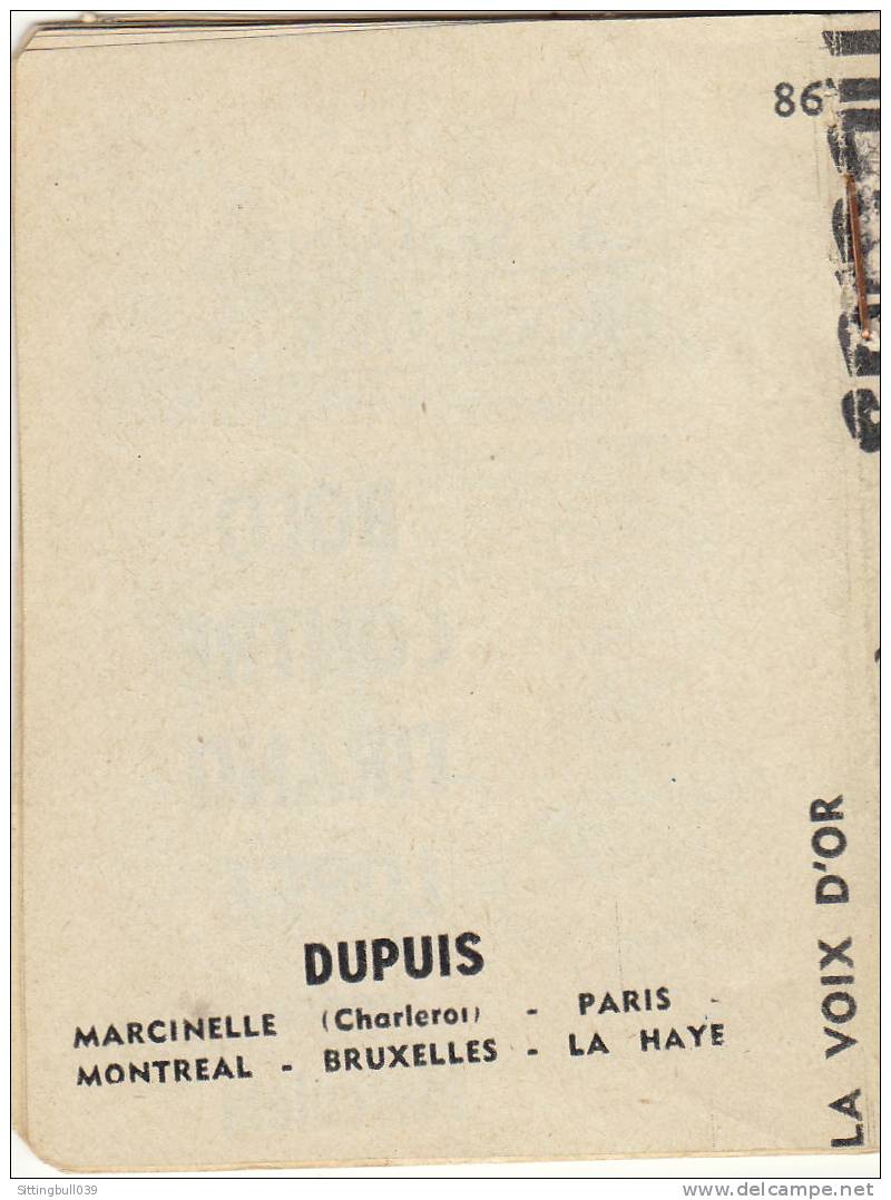 MINI-RECIT De SPIROU. N° 86. La Voix D'Or. HUBUC. 1961. Dupuis Marcinelle. - Spirou Magazine