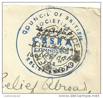 GB 1948 FORCES COVER TO LONDON. FIELD POST OFFICE-870 DOUBLE CIRCLE (GERMANY), CBSRA COMMISSION CACHET - COUNCIL OF BRIT - Marcofilie