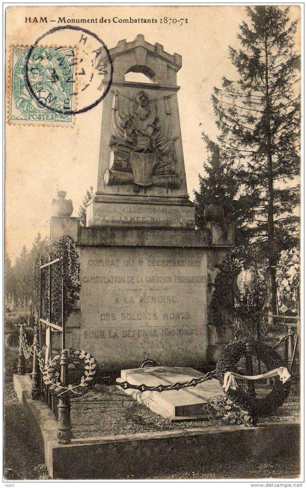 Ham - Monument Des Combattants 1870 - 71 - Ham