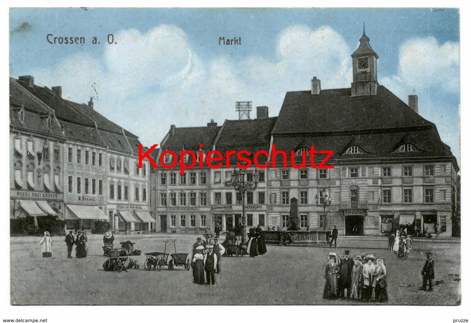 Crossen A.O. 1913, Markt - Nach Gr. Schmöllen Bei Züllichau - Neumark