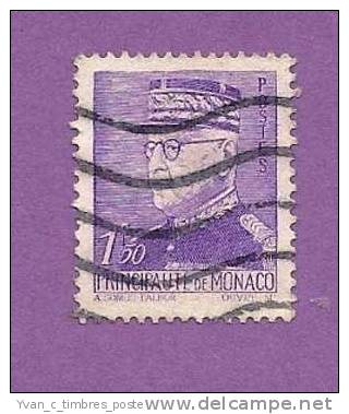 MONACO TIMBRE N° 230 OBLITERE PRINCE LOUIS II 1F50 VIOLET - Used Stamps