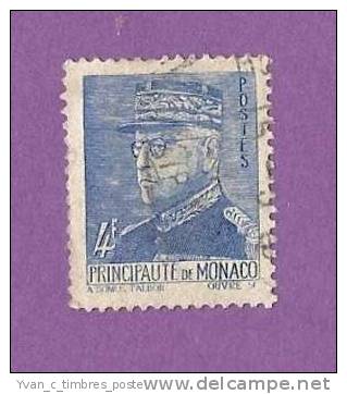 MONACO TIMBRE N° 233 OBLITERE PRINCE LOUIS II 4F OUTREMER - Used Stamps