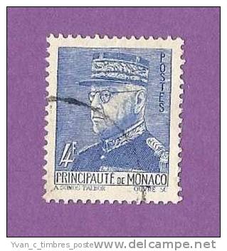 MONACO TIMBRE N° 233 OBLITERE PRINCE LOUIS II 4F OUTREMER - Used Stamps