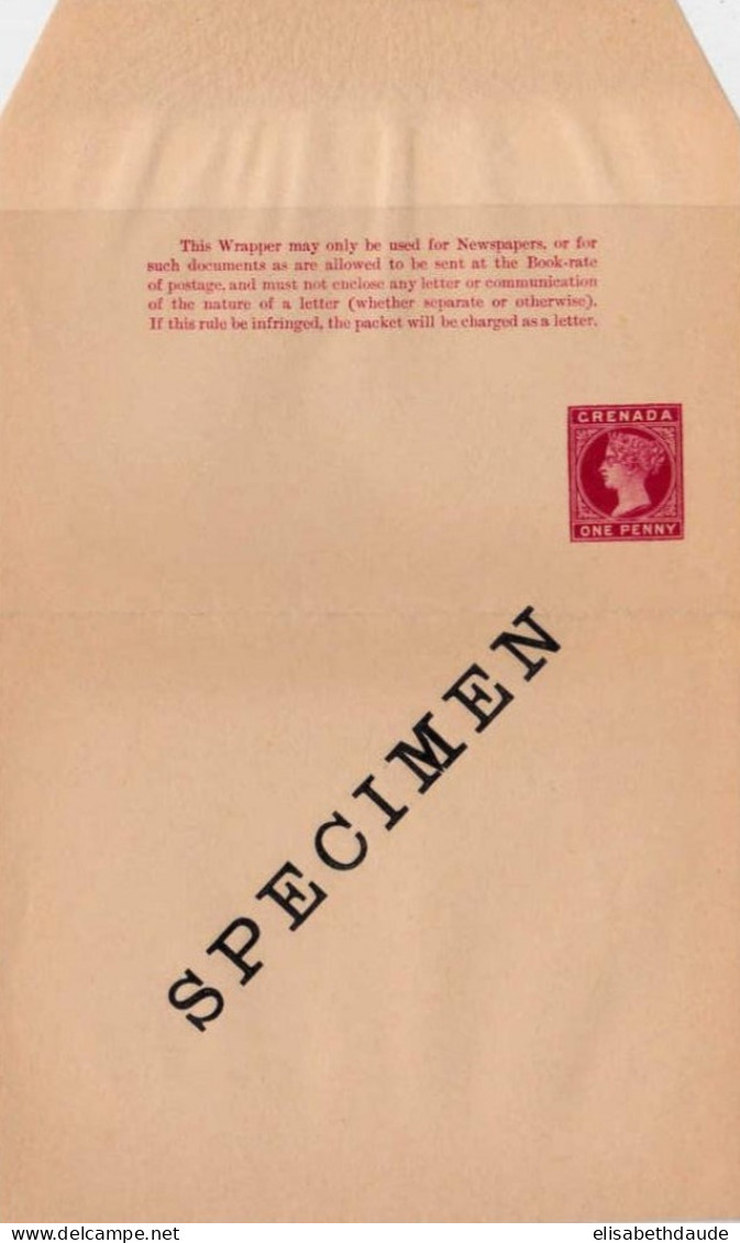 GRENADA - VICTORIA - ENTIER POSTAL - BANDE JOURNAL SPECIMEN RARE - (WRAPPER For NEWSPAPERS) - Granada (...-1974)