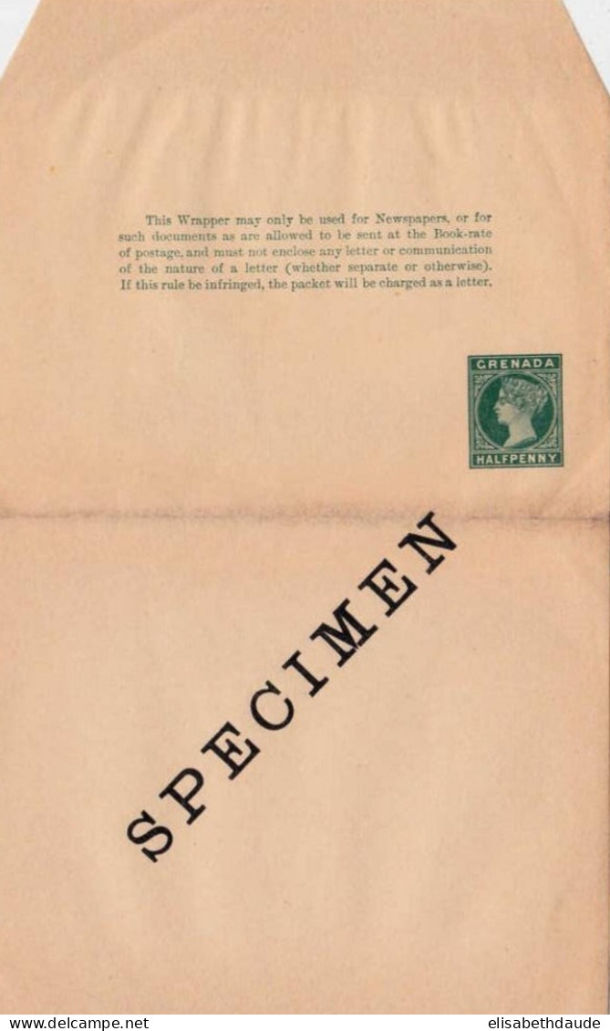 GRENADA - VICTORIA - ENTIER POSTAL - BANDE JOURNAL SPECIMEN RARE - (WRAPPER For NEWSPAPERS) - Granada (...-1974)