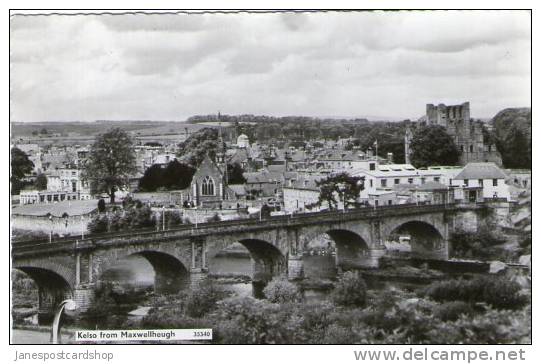 Real Photo PCd - KELSO FromMaxwellheugh - Roxburghshire - The Borders - SCOTLAND - Roxburghshire