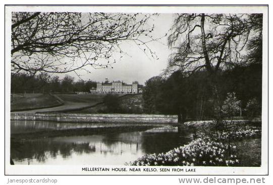 MELLERSTAIN HOUSE Nr. Kelso From The Lake - REAL PHOTO PCd - Roxburghshire - The Borders - SCOTLAND - Roxburghshire