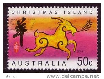 2003 - Christmas Island Year Of The GOAT 50c Stamp FU - Christmas Island