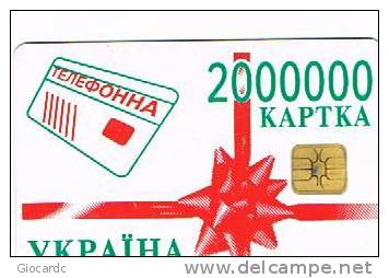 UCRAINA (UKRAINE) - UKRTELECOM CHIP - KIEV  1997 - 2 MILLION'S CARD     840 UNITS    -  (USED)°- RIF.6481 - Ukraine