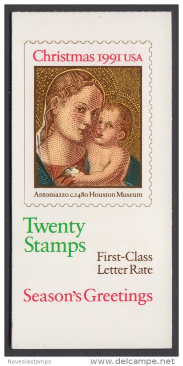 !a! USA Sc# 2578a MNH BOOKLET(20) - Madonna And Child - 1981-...
