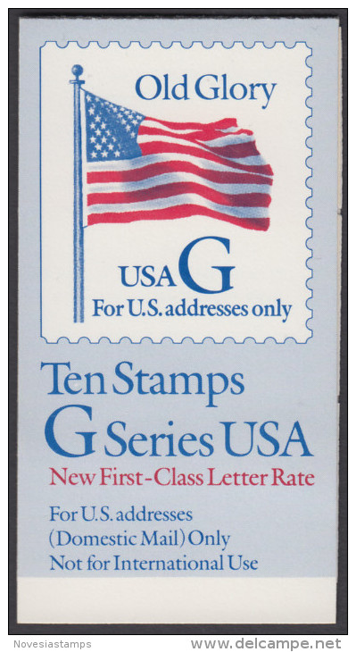 !a! USA Sc# 2883a MNH BOOKLET(10) - G And Flag - 1981-...