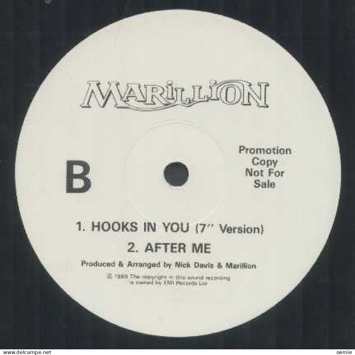 MARILLION  °°  HOOKS  IN  YOU  °  PROMO - 45 T - Maxi-Single