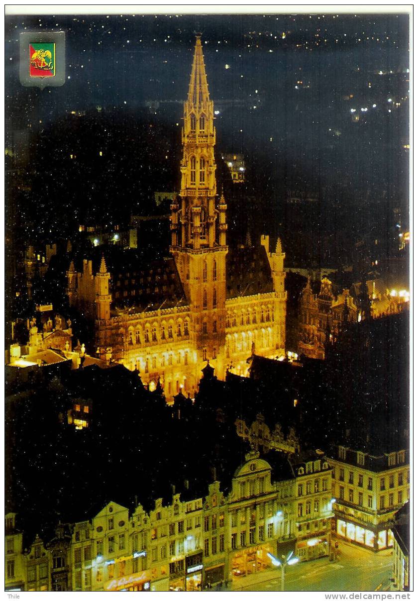 BRUXELLES - Hotel De Ville La Nuit - Brussels By Night