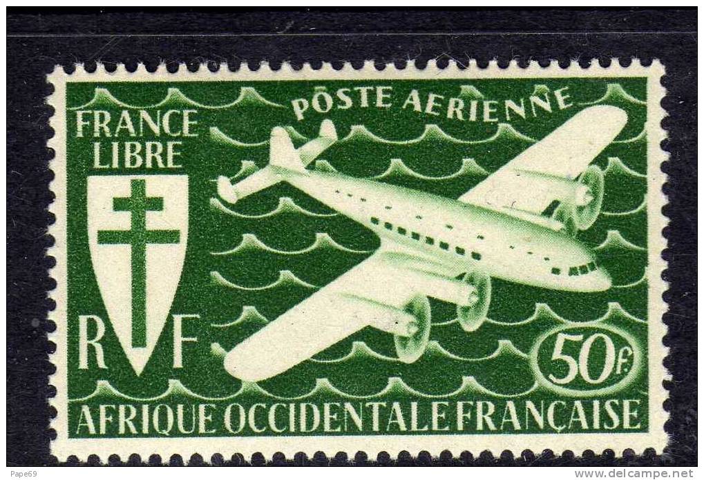 A. O. F.   P. A.  N° 2 XX Série De Londres  50 F. Vert Sans Charnière, TB - Nuevos