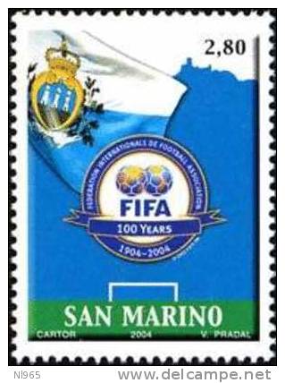 REPUBBLICA DI SAN MARINO - ANNO 2004 - CENTENARIO DELLA FIFA ** MNH - Unused Stamps