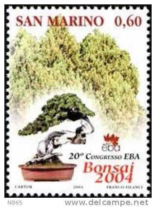 REPUBBLICA DI SAN MARINO - ANNO 2004 - ASSOCIAZIONE EUROPEA BONSAI ** MNH - Unused Stamps
