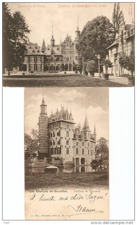 Humbeek : Château De Humbeeck ---Baron Van Lunden -------2 Kaarten ---2 Cp - Grimbergen