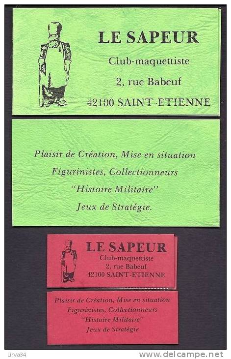 LOT 2 RARES CARNETS PRIVÉS AVEC TIMBRES DE FRANCE- ÉMISSION LIMITÉE A QUELQUES CENTAINES- LE SAPEUR- ST-ETIENNE (42) - Gedenkmarken