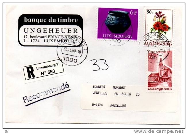 Recommandé - LUXEMBOURG 2 - De Luxembourg Vers La Belgique - Storia Postale