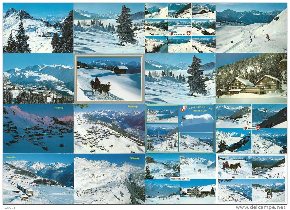 Riederalp - 30 Moderne Winterkarten         Ab 1970 - Riederalp