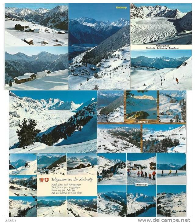 Riederalp - 30 Moderne Winterkarten         Ab 1970 - Riederalp