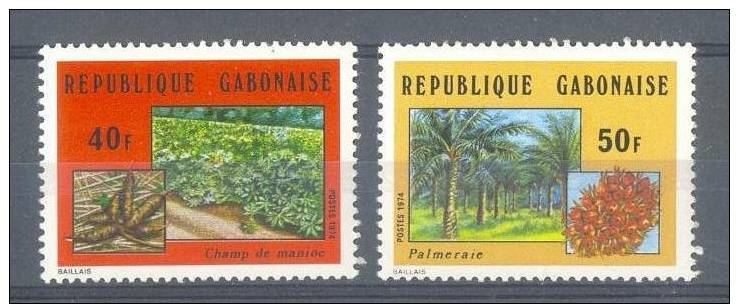 CHEAP SHIPPING * GABON * SERIE 2v * YEAR 1974 * FARMING * AGRICULTURE * MNH - Gabon (1960-...)