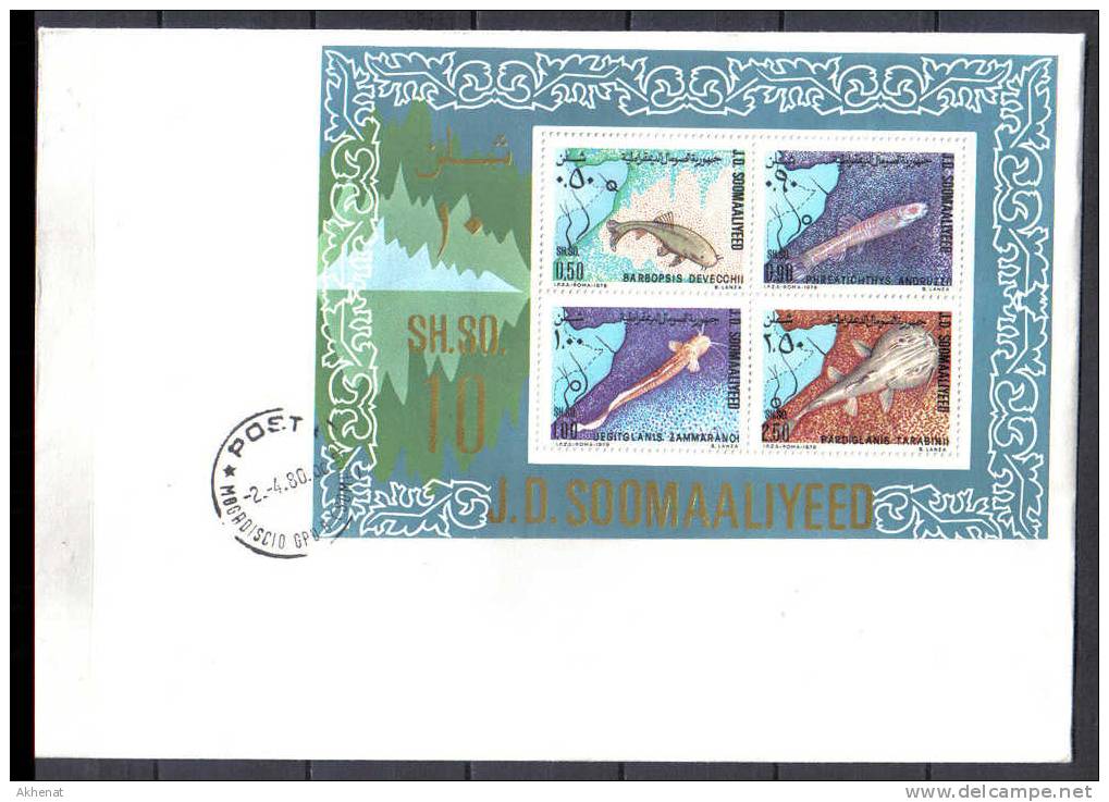 A114 - SOMALIA 1979 , FDC Serie Pesci N. Yvert 8 : Il BF - Somalie (1960-...)