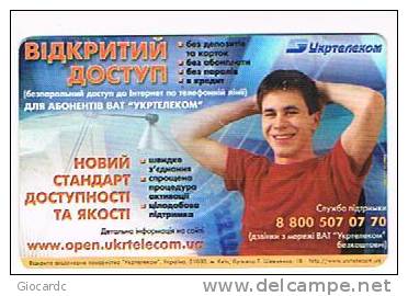 UCRAINA (UKRAINE) - UKRTELECOM CHIP -  2004 OPEN ACCESS: BOY  120 CODE 8 WISHNEWYI  - (USED)° - RIF. 6437 - Ukraine