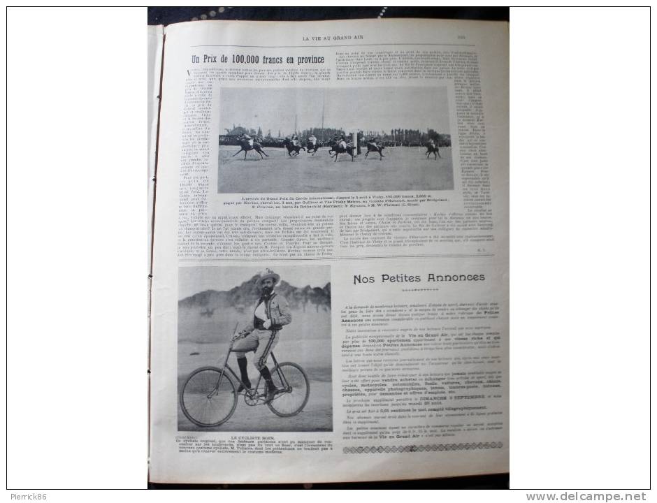 1900 PECHE A LA LIGNE CHAMPIONNAT DU MONDE CYCLISME REGATES DU HAVRE MEETING CAEN TIR SATORY LA VIE AU GRAND AIR N° 101